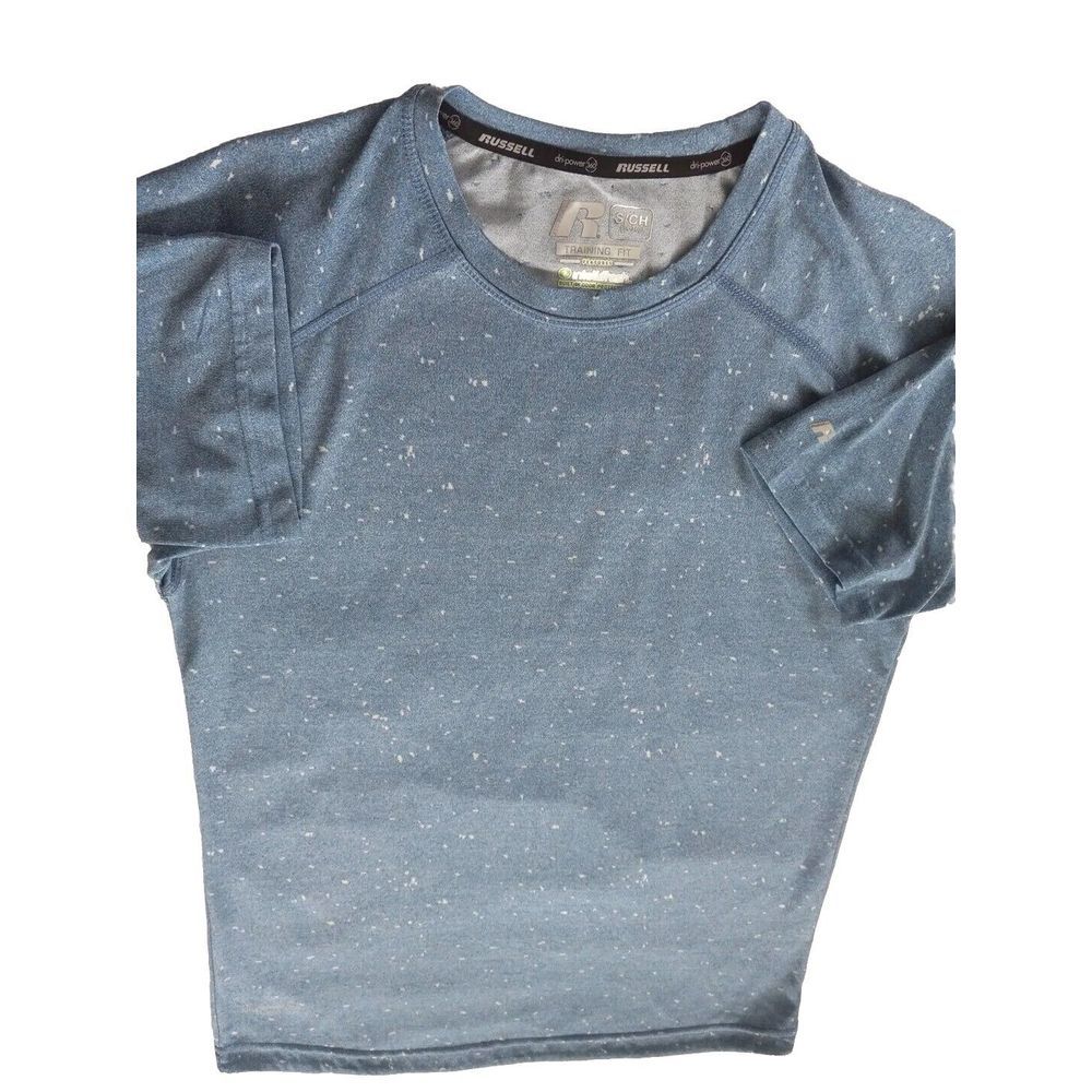 Russell Mens Training Fit Fresh Force Active T-Shirt DriPower Small 34-36‎ Blue